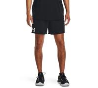 Under Armour Men's Rival Terry 6in Short, Lightweight Men's Gym Gear for Training and Warm Ups, Versatile Sports Shorts with Pockets,Black / / Onyx White,SM