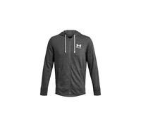 Under Armour Men's Rival Terry Left Chest Full Zip, Lightweight Men's Gym Top with Zip, Comfortable Sports Top for Warm-Ups and Training,Castlerock Light Heather / / Onyx White,LG