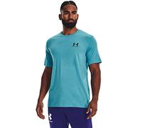 Under Armour Men's Sportstyle Left Chest Short-sleeve T-shirt Short Sleeve, (433) Glacier Blue / Black / Black, L