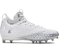 Under Armour Men's Spotlight Clone 3 Football Cleats, White/Metallic Silver, 11 UK