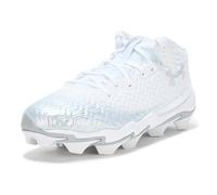 Under Armour Men's Spotlight Hammer Rm Sneaker, (100) White/Metallic Silver/Metallic Silver, 10