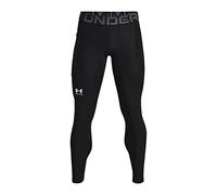 Under Armour Men's Standard HeatGear Leggings, Black (001)/White, Medium Tall