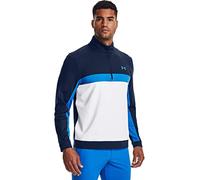 Under Armour Men's Storm Midlayer Long Sleeve Shirt with Half Zip Golf Shirt, Academy/White/Blue, XXL