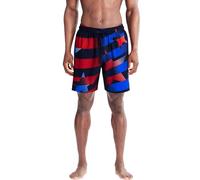 Under Armour Men's Swim Trunks, Shorts with Drawstring Closure & Elastic Waistband, Midnight Navy Flag Streamer, Medium