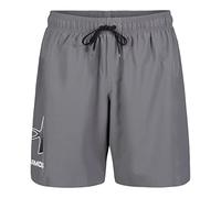 Under Armour Men's Swim Trunks, Shorts with Drawstring Closure & Elastic Waistband, Pitch Gray Gradient Logo, Medium