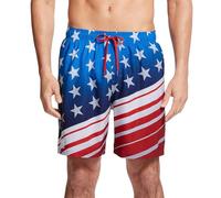 Under Armour Men's Swim Trunk Shorts, Lightweight & Water Repelling, Quick Dry Material, White Stars & Stripes, Medium