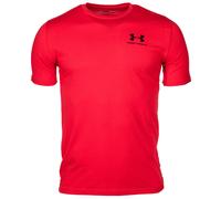 Under Armour - Sportstyle Left Chest S/S - Sport shirt size L - Regular, red