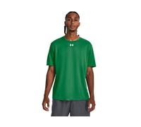 Under Armour Men's Team Tech Loose Cardinal Short Sleeve Shirt, Team Kelly Green-white, 3XL