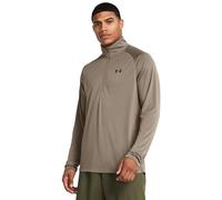 Under Armour Men's Tech 2.0 1/2 Zip-up Long Sleeve T-Shirt Sweatshirt, (200) Taupe Dusk / / Black, 4XL/Tall