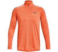 Under Armour Men's Tech 2.0 1/2 Zip Versatile Warm Up Light and Breathable Zip Up Top for Working Out, Orange Blast, 3XL