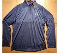 Under Armour Men's Tech 2.0 1/2 Zip Warm Up Long Sleeve Top, Size: Large in Navy