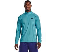 Under Armour Men's Tech 2.0 1/2 Zip Warmup Tops, (433) Glacier Blue/Black, L