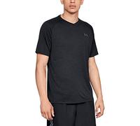 Under Armour Men's Tech 2.0 V-Neck Short Sleeve T-Shirt, Black (001)/Graphite, X-Large