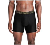 Under Armour Men's Pack Performance Tech Boxerjock Brief, 6" Inseam, All-Day Comfort & Soft Boxer, Black Multi 3 Pack, M (Pack of 3)