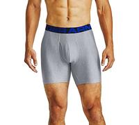 Under Armour Men's Tech Boxerjock Brief – 6-inch Inseam, Academy Blue/Mod Gray, 5XL (2-Pack)