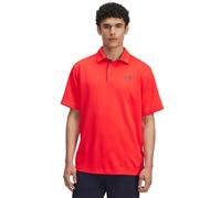 Under Armour Men's Tech Polo, Lightweight, Fast-Drying and Breathable Men's Top, Casual Polo Shirt with 3-Button Placket and Collar,Racer Red / / Pitch Gray,LG