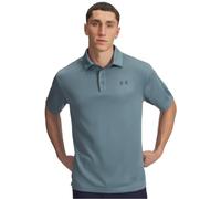 Under Armour Men's Tech Polo, Lightweight, Fast-Drying and Breathable Men's Top, Casual Polo Shirt with 3-Button Placket and Collar,Jasper Blue / / Pitch Gray,LG