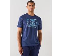 Under Armour UA ABC CAMO Boxed Logo SS - Washed Navy / / Blue Calm - XL