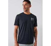 Blur Logo Back Graphic Loose T-Shirt Black S