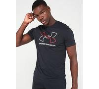 UNDER ARMOUR Men's Training Gl Foundation T-Shirt, Black / Red / White, Size 2Xl, Men Black / Red / White