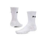 Under Armour Women's Performance Cotton 3-Pack Crew Socks - White/Ultimate Black - Size: Large