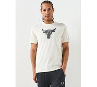 UNDER ARMOUR Mens Training Project Rock Brahma Bull T-Shirt, Cream, Size S, Men Cream