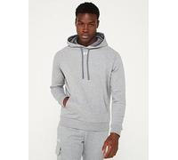 UNDER ARMOUR Mens Training Rival Fleece Hoodie, Castlerock Light Heather/White, Size 2Xl, Men Castlerock Light Heather/White