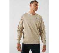 UNDER ARMOUR Mens Training Rival Terry Crew, Khaki, Size S, Men Khaki