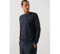 UNDER ARMOUR Mens Training Sportstyle Left Chest Logo Long Sleeve T-Shirt - Black/Grey, Black, Size 2Xl, Men Black