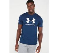 UNDER ARMOUR Men's Training Sportstyle Logo T-Shirt, Navy/White, Size 2Xl, Men Navy/White