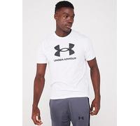 Under Armour Mens UA Sportstyle Logo Short Sleeve T-Shirt White/Black XL