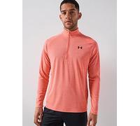 UNDER ARMOUR Mens Training Tech 1/2 Zip Top, Red, Size M, Men Red