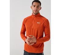 UNDER ARMOUR Mens Training Tech Textured 1/2 Zip, Orange, Size 2Xl, Men Orange