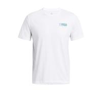 Under Armour Mens UA Bball Logo Court SS, Graphic Tee with Basketball Logo, Men's Graphic T-Shirt, Comfortable T-Shirt for Men White