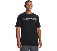 Under Armour Mens UA Camo Chest Stripe T-Shirt in Black Cotton - Size Small