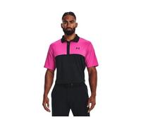 Under Armour Mens UA Color Block 3.0 Performance Stretch Golf Polo Shirt Black Large