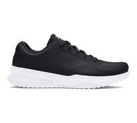 Under Armour Men's UA Edge LTHR Men's Trainers, Leather Running Shoes for The Gym and Outdoors, Lightweight Sportswear Black Black White