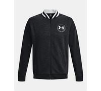 Men's Under Armour Men's UA Essential Heritage Full Zip Fleece Top in Black
