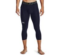 Under Armour Men's HeatGear 3/4 Leggings Sweatpants, Midnight Navy (410) / White, 4XL