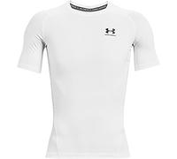 Under Armour Men's UA HG Armour Comp SS Short Sleeve Functional Shirt Quick Dry T-Shirt with Compression Fit Weiß/Schwarz