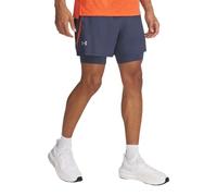 Under Armour Men's UA Launch 2-in-1 5" Shorts Bottoms, Downpour Gray/Fire/Reflective, L