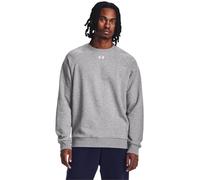 Under Armour Men's UA Rival Fleece Crew Sweatshirt UA059 Castlerock Light Heather/White 3XL