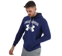 Under Armour Mens UA Rival Terry Big Logo Hoody in Blue Cotton - Size X-Small
