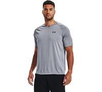 Under Armour - Mens UA Tech 20 Vneck T-Shirt, 4X-Large x Tall, Steel/Black
