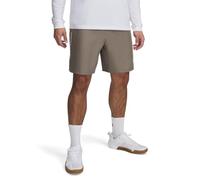 Under Armour Men's UA Tech Woven Wordmark Shorts Bottoms, Taupe Dusk / / White, M