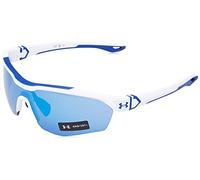 Under Armour Men's Ua Yard Pro Shield Sunglasses, Matte White/Blue Tuned, 99mm, 1mm