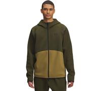 Under Armour Mens Unstoppable Hooded Ribbed Cuff Sweat Jacket in Green - Size Medium
