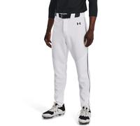 Under Armour Men's Utility Baseball Straight Leg Pant Pipe 22, (100) White/Black/Black, X-Large