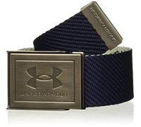 Under Armour Men's Webbing Belt, (410) Midnight Navy/Khaki Base/Silver, Standard Size