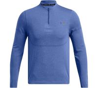 Under Armour Mens Zip Neck Long Sleeve Performance T-Shirt in Blue - Size X-Large